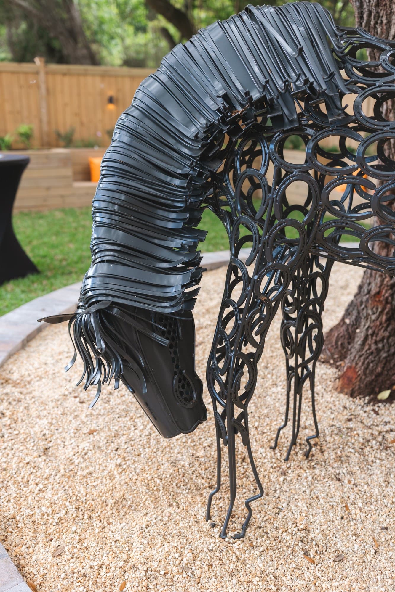 A horse statue at River Woods Ranch